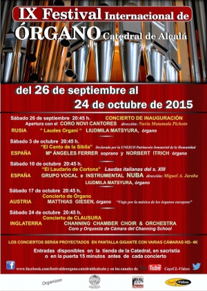 IX Festival Internacional de Organo ''Catedral de Alcalá''